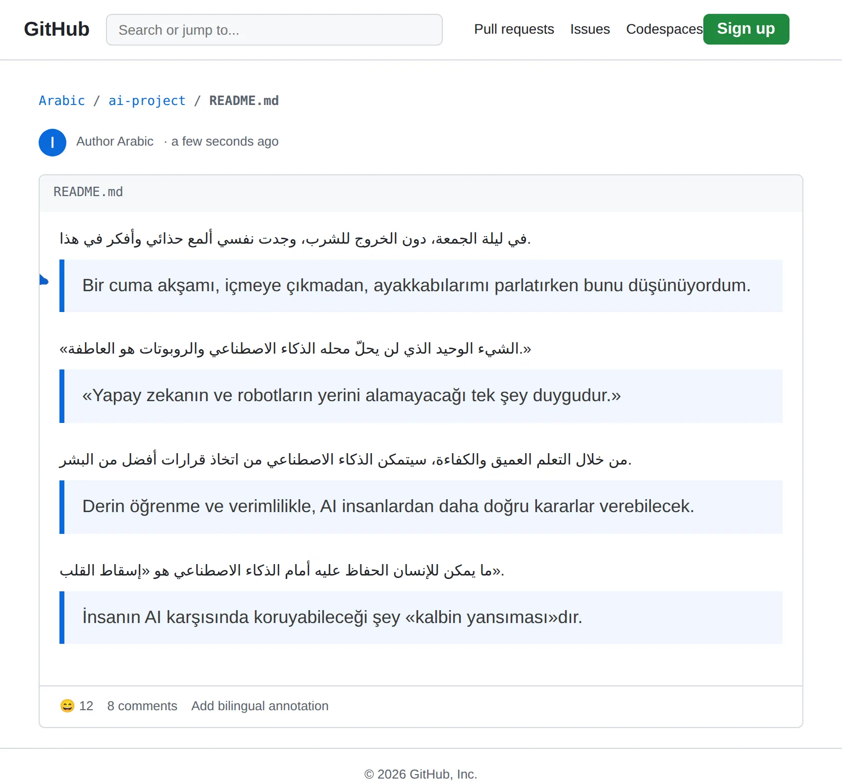 Arabic repository translated to Turkish with BothLang