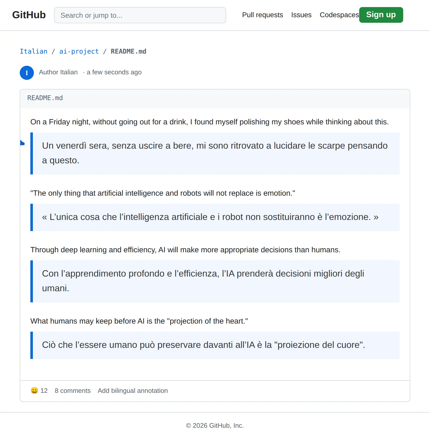 English Repository translated to Italian with BothLang
