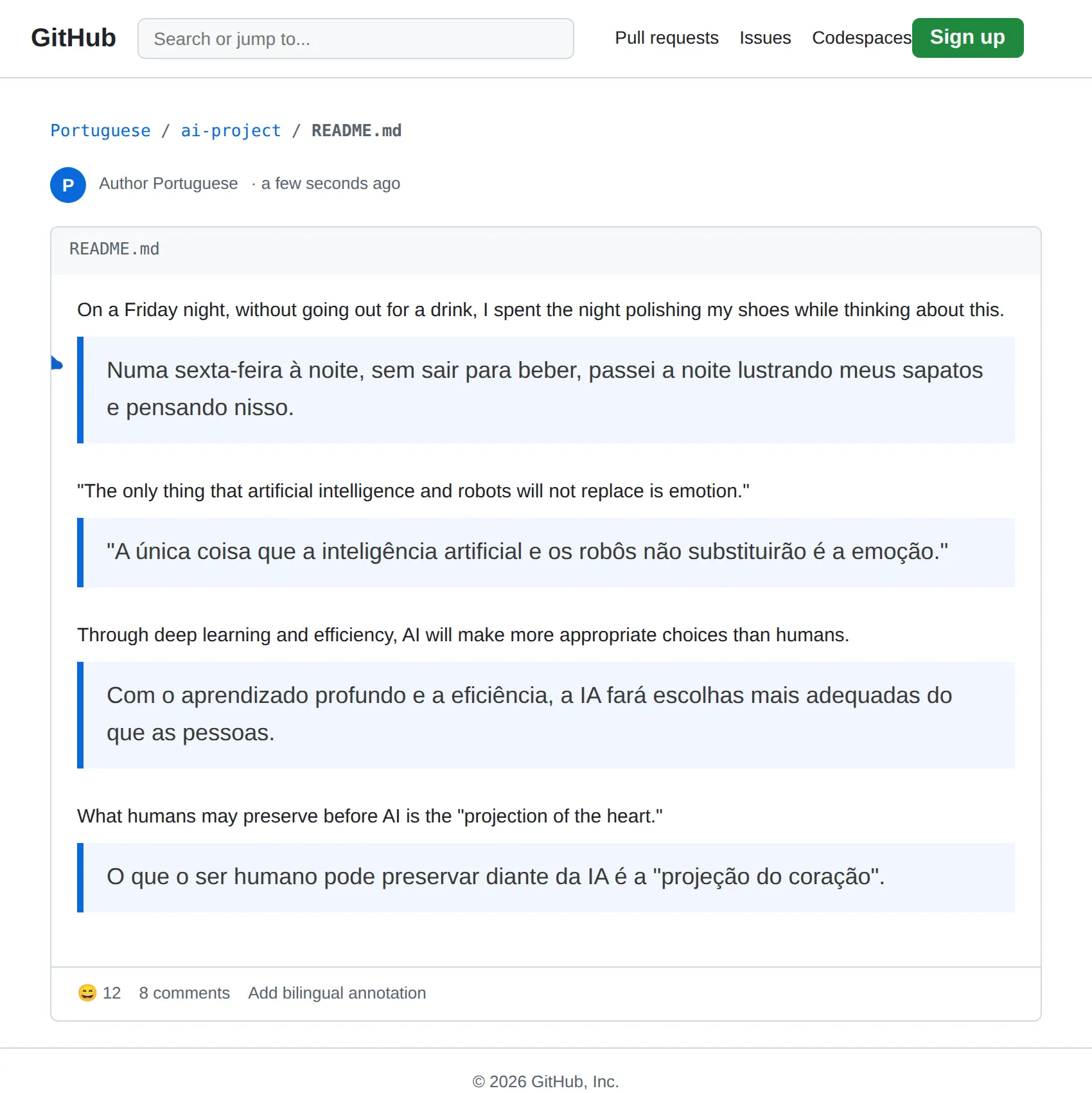 English Repository translated to Portuguese with BothLang