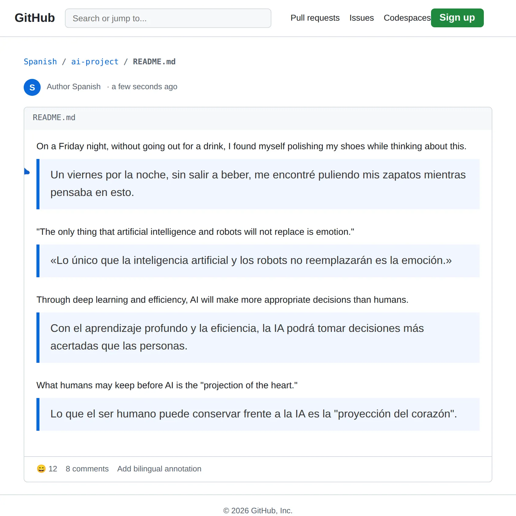 English Repository translated to Spanish with BothLang