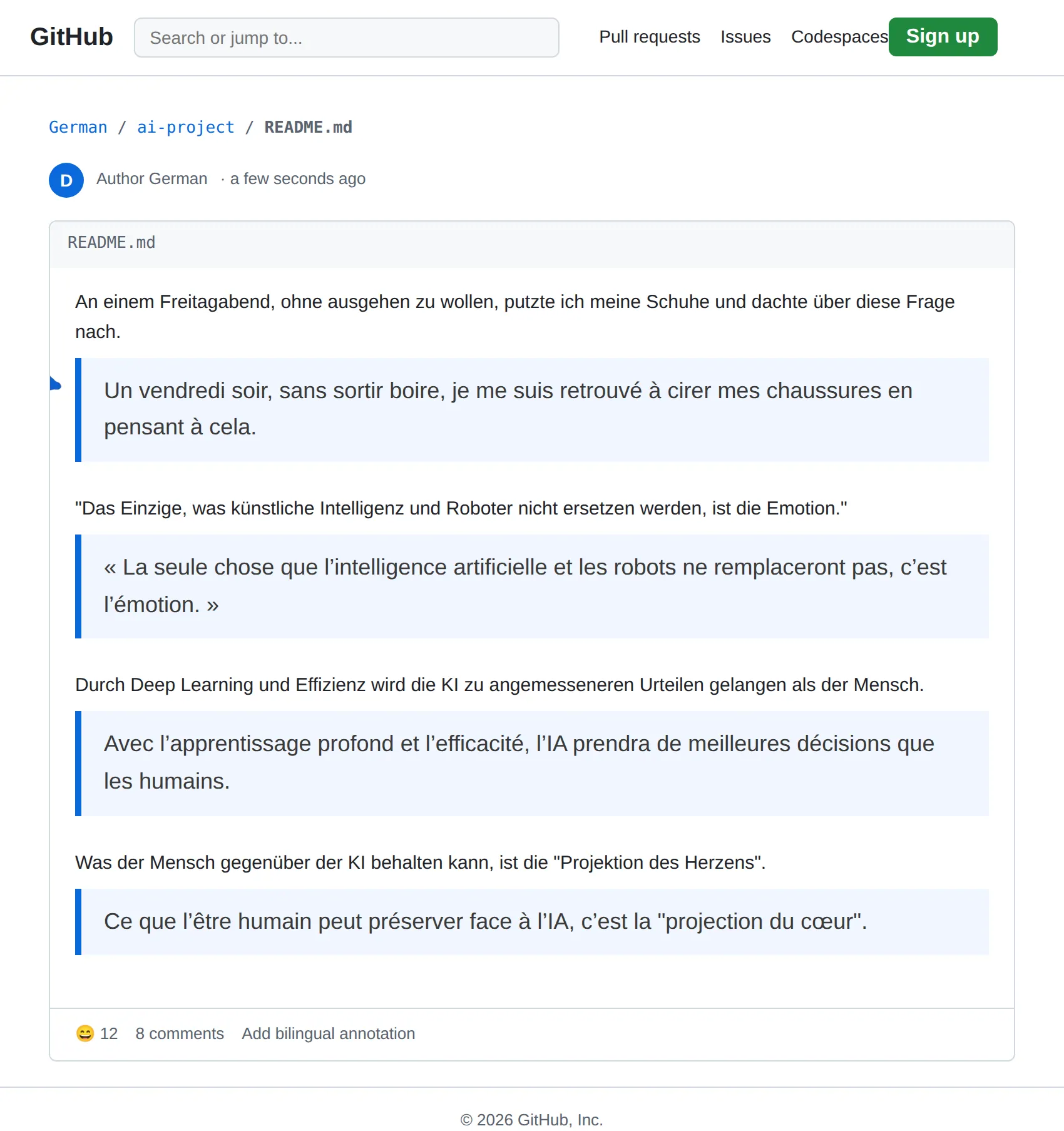 German repository translated to French with BothLang
