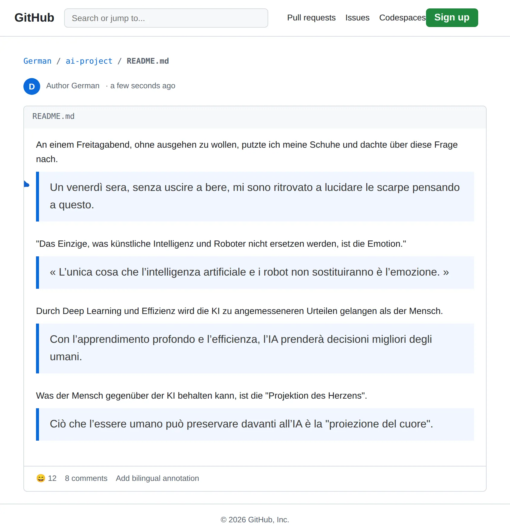 German repository translated to Italian with BothLang