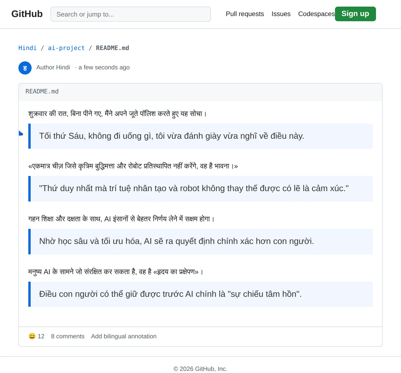 Hindi repository translated to Vietnamese with BothLang