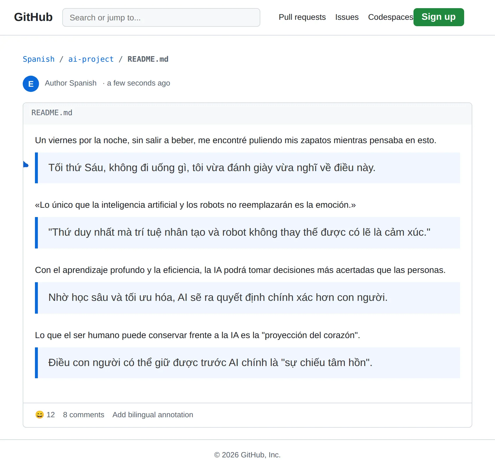 Spanish repository translated to Vietnamese with BothLang