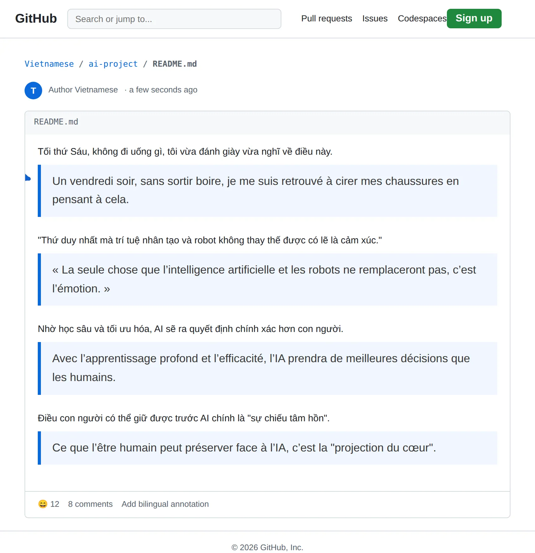 Vietnamese repository translated to French with BothLang