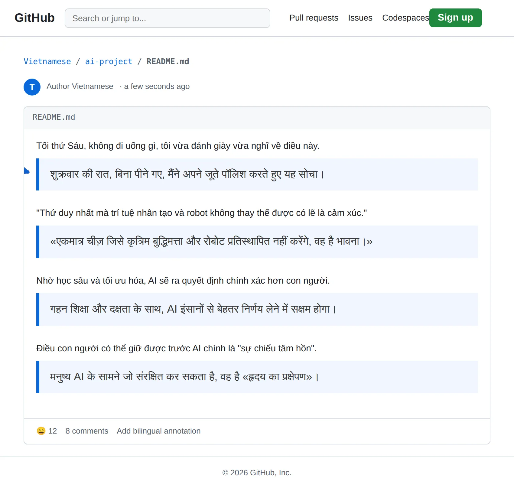 Vietnamese repository translated to Hindi with BothLang