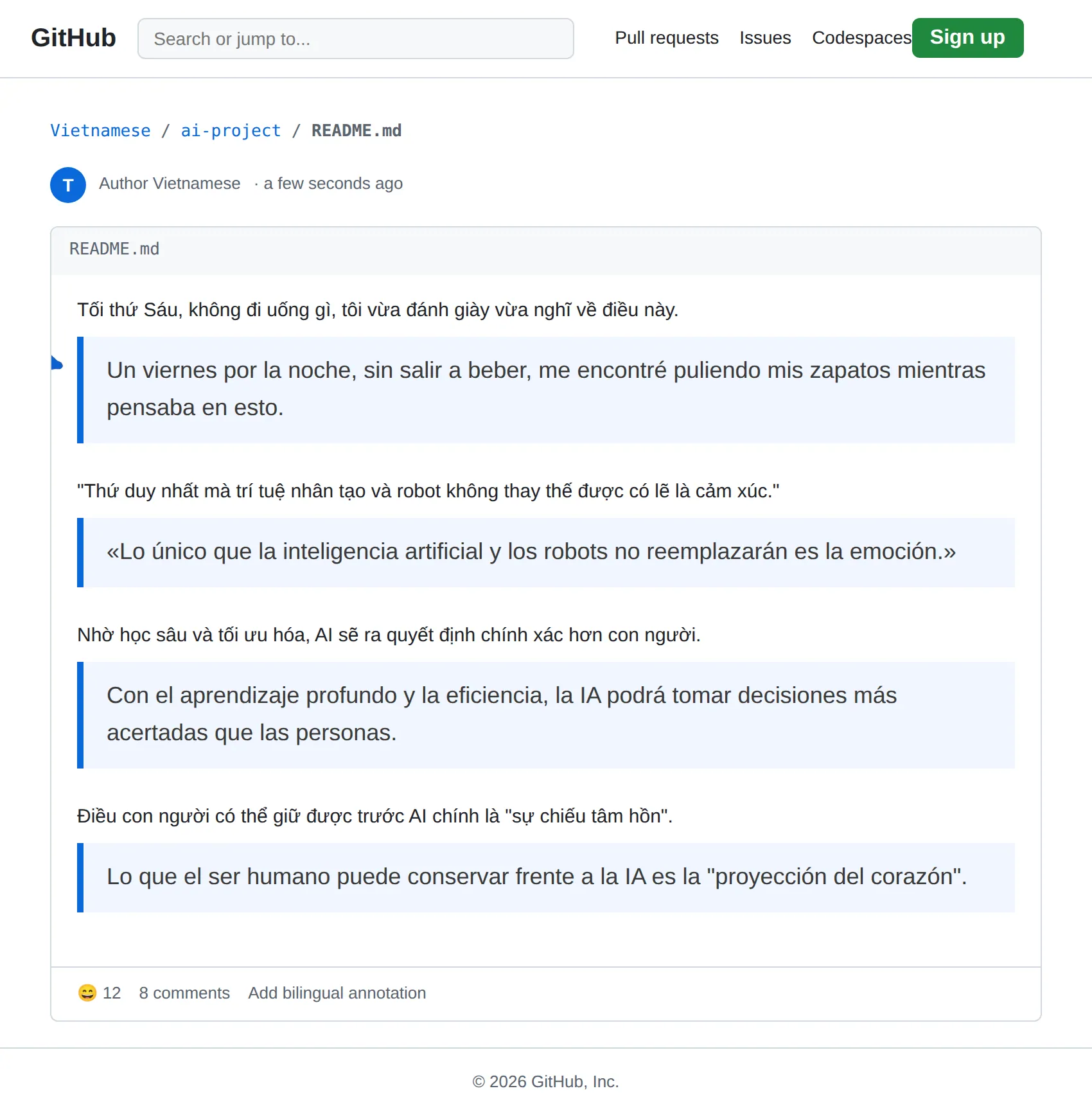 Vietnamese repository translated to Spanish with BothLang