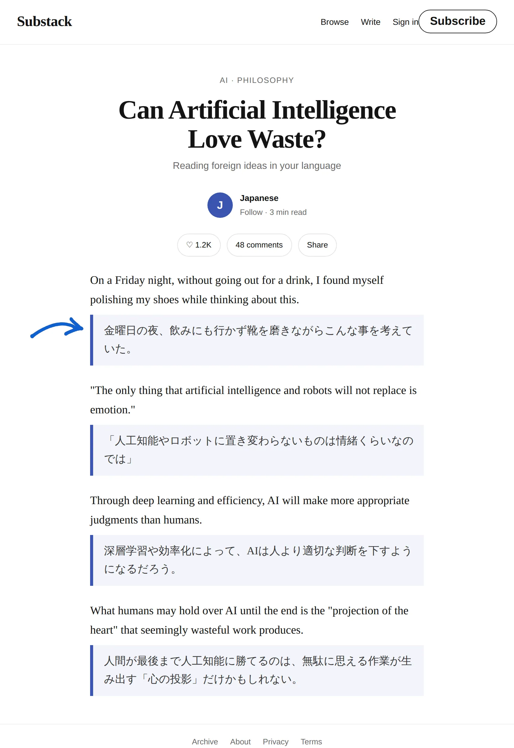 English Newsletter translated to Japanese with BothLang