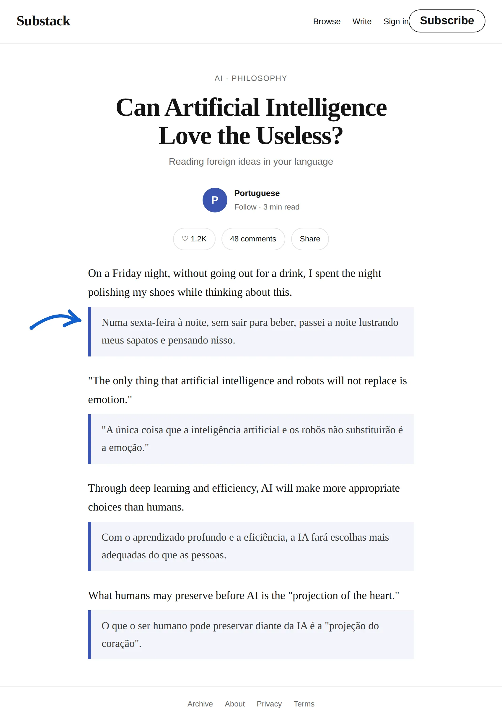 English Newsletter translated to Portuguese with BothLang