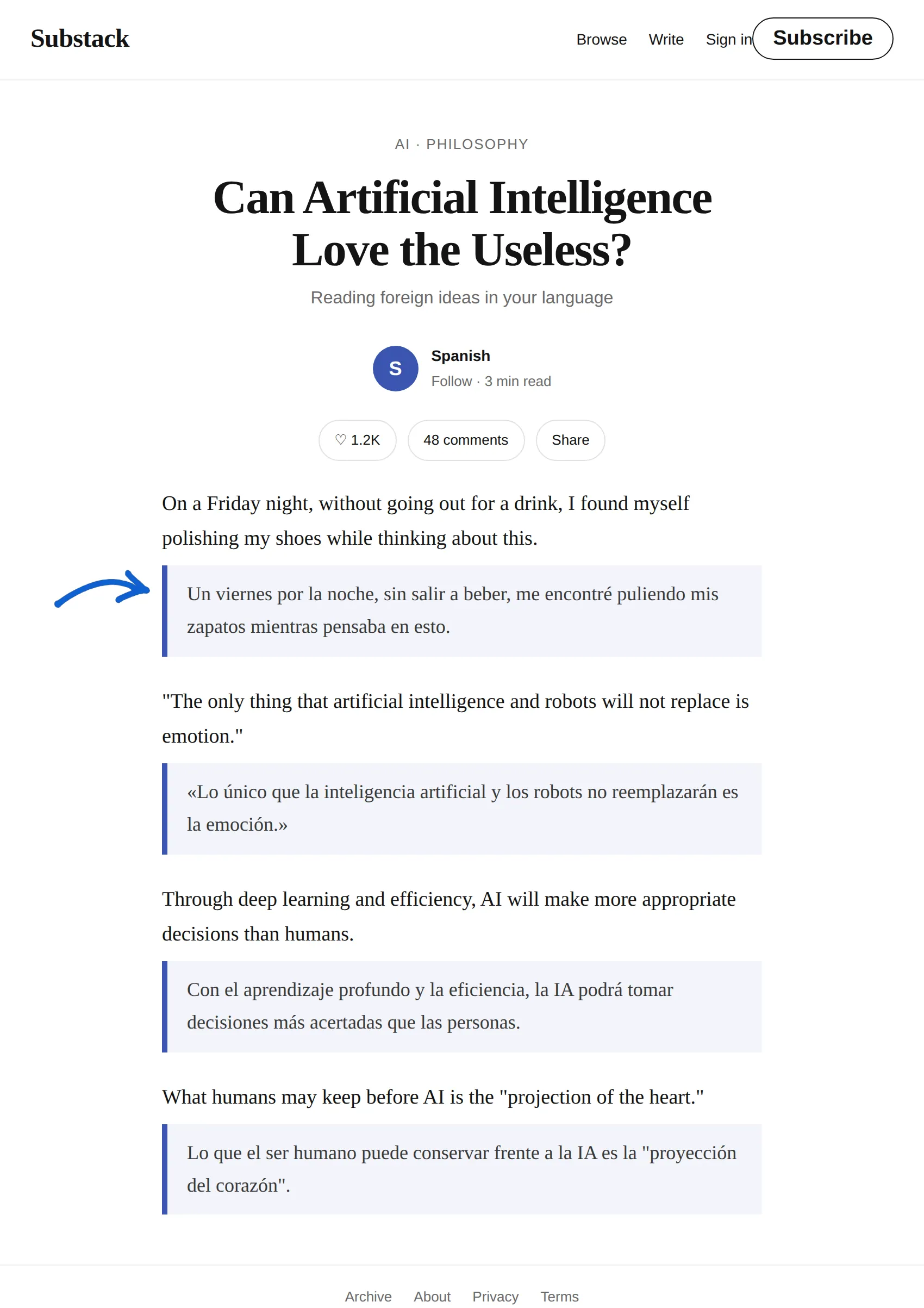 English Newsletter translated to Spanish with BothLang