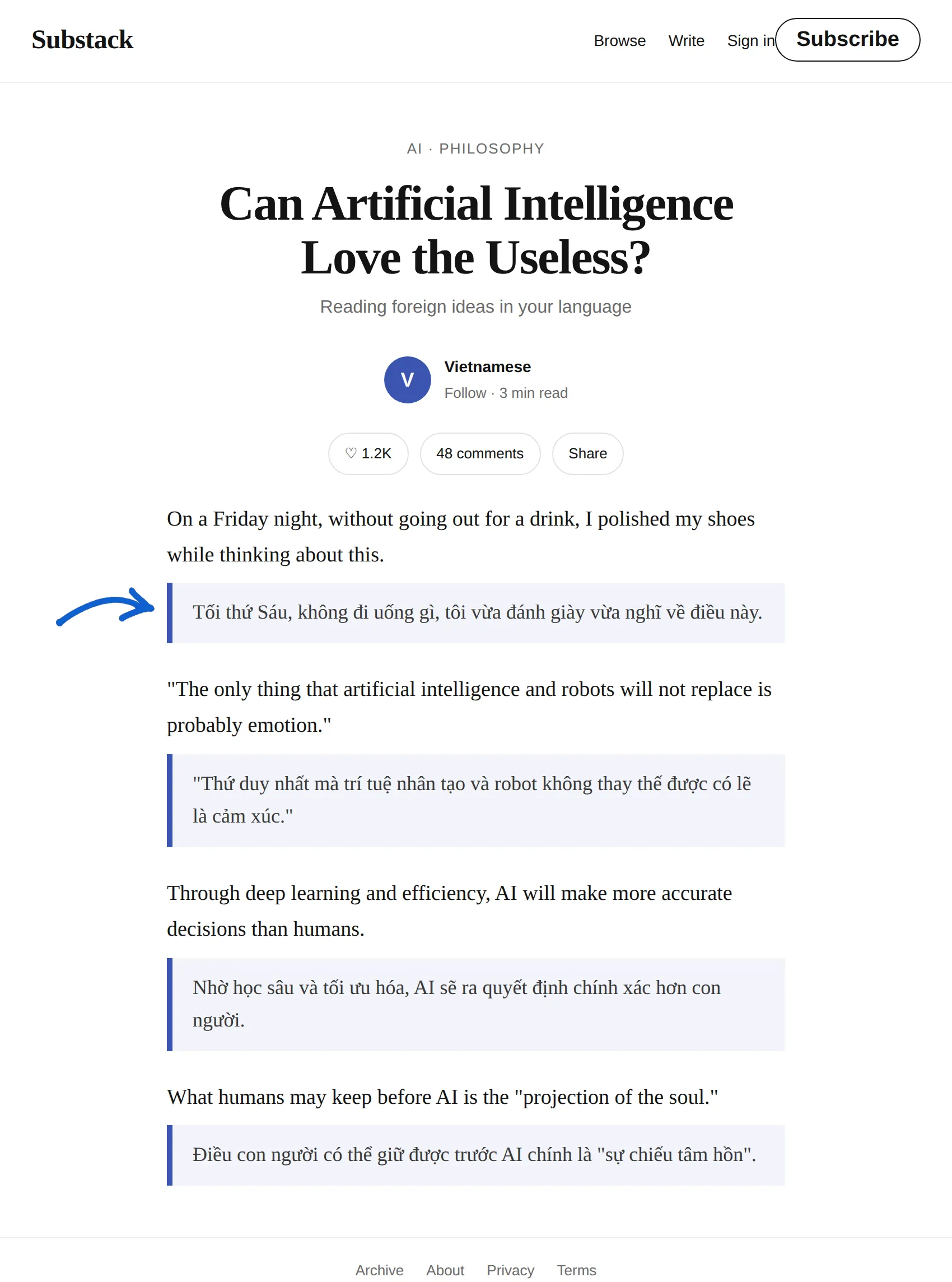 English Newsletter translated to Vietnamese with BothLang