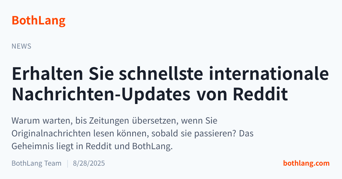 Erhalten Sie schnellste internationale Nachrichten-Updates von Reddit
