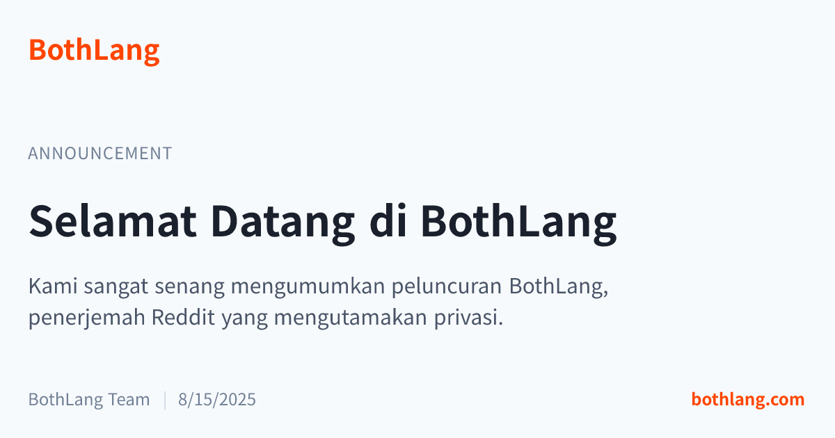 Selamat Datang di BothLang
